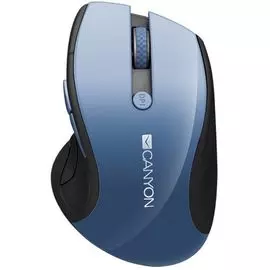 Мышь Wireless Canyon MW-1 CNE-CMSW1BL синий, DPI 800/1000/1200 DPI, 3 кнопки и колесо прокрутки, прорезиненное покрытие