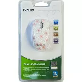 Мышь Wireless Laser Delux DLM-123GB mini 6938820401735P