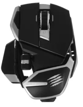 Мышь Wireless Mad Catz R.A.T. DWS MR07DHINBL000-0 игровая чёрная (2.4ГГц + BT, PMW3335, Mad Catz DAKOTA Switch, USB, 8 кнопок, 16000 dpi, АА) (527918)