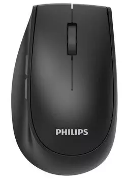 Мышь Wireless Philips SPK7627 2,4 GHz, Bluetooth 3.0/5.0, 5 кноп., 1600dpi, Аккамулятор, Чёрный