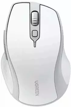 Мышь Wireless UGREEN MU101 15805_ 2.4 GHz/BТ. Цвет: бело-серый