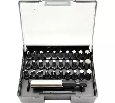 Набор бит Felo 02013116 SL/PH/PZ/Hex/Tx 30 шт и битодержатель в кейсе