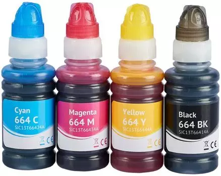 Набор чернил Sakura SIC13T664BA (664 BK) для Epson L485/L385/L380/L361/L100/L101/L110/L111/L120/L130