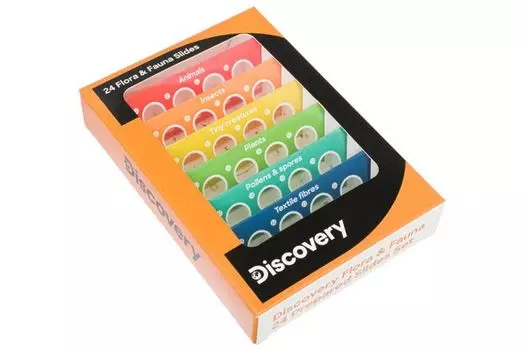 Набор Discovery 78226 микропрепаратов «Флора и фауна», 24 шт