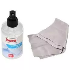Набор для чистки Buro BU-Gsurface гель для чистки пластика, 200 мл и салфетка из микрофибры
