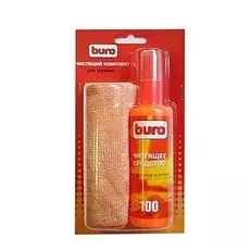 Набор для чистки Buro BU-S/MF микрофибра 25 х 25 мм + спрей для экранов и оптики 100 мл