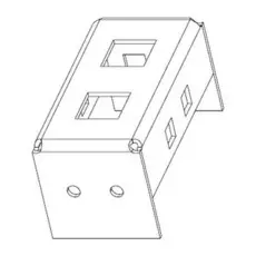 Набор Eurolan 60A-41-01-31SL опорных кронштейнов дополнительных 19" направляющих в S3000 шириной 800 мм,