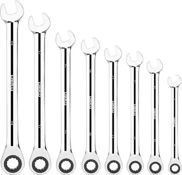 Набор гаечных ключей DEKO RW01 065-0549 комбинированных, трещоточных, 8-19 мм (8 предметов)