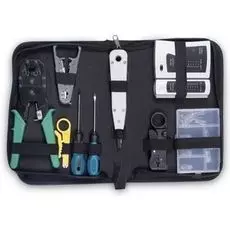 Набор инструментов Cabeus HT-TK-01 для заделки витой пары , зачистки, отвертки, тестер, коннекторы