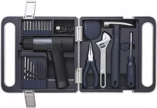 Набор инструментов HOTO HTE0020EU с дрелью-шуруповёртом 12V Brushless Drill Tool Set