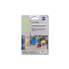 Набор картриджей Cactus CS-EPT0487 для Epson Stylus Photo R200/ R220/ R300/ R320/ R340/ RX500/ RX600/ RX620/ RX640, 6 картриджей по 14,4мл