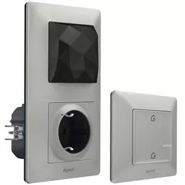 Набор Legrand 752396 Valena Life with NETATMO, стартовый пакет. Шлюз WiFi + умная розетка 2К+З 16А 230В + главный беспроводной выключатель "Я дома/Я в