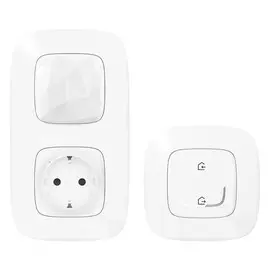 Набор Legrand 752596 Valena Allure with NETATMO, стартовый пакет. Шлюз WiFi + умная розетка 2К+З 16А 230В + главный беспроводной выключатель "Я дома/Я