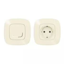 Набор Legrand 752654 Valena Allure with NETATMO, для управления бытовыми электроприборами. Умная розетка 2К+З 16А 230В + умный беспроводной 1-клавишны