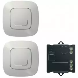 Набор Legrand 752750 Valena Allure with NETATMO, для управления освещением c 2х мест. Микромодуль реле 300 Вт 240В + два умных беспроводных 1-клавишны