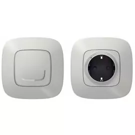 Набор Legrand 752754 Allure with NETATMO, для управления бытовыми электроприборами. Умная розетка 2К+З 16А 230В + умный беспроводной 1-клавишный выклю