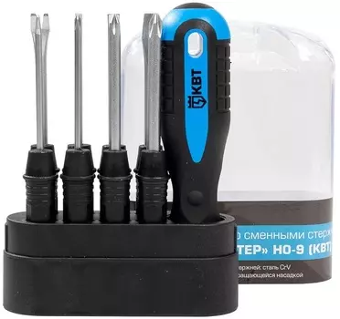 Набор отверток КВТ 78708 со сменными стержнями НО-9 серия МАСТЕР