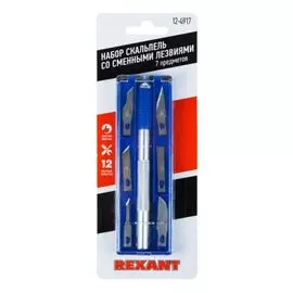 Набор Rexant 12-4917 скальпель со сменными лезвиями 7 предметов
