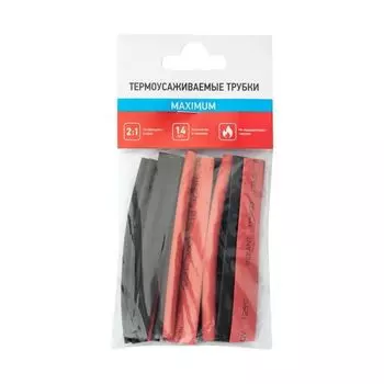 Набор Rexant 29-0106 термоусаживаемых трубок ТУТ нг №6 MAXIMUM 2:1, упаковка 14 шт. по 10 см