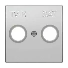 Накладка ABB 2CLA855010A1301 для TV-R-SAT розетки, серебристый алюминий
