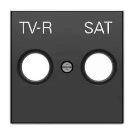 Накладка ABB 2CLA855010A1501 для TV-R-SAT розетки, чёрный бархат