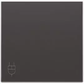 Накладка ABB 2CLA858810A1501 для розетки SCHUKO с крышкой чёрный бархат