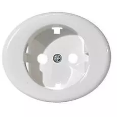 Накладка ABB 5588 BL розетки с заземлением, IP20 (белая)