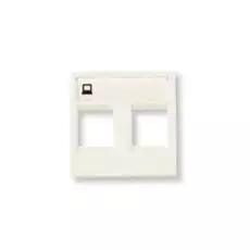 Накладка ABB N2218.2 BL 2-я телеф/комп розетки (для суп.2017.2,2017.3,2018,2018.5,2018.6,2018.8) (белая)