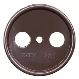 Накладка Bironi B3-064-22 коричневый, розетки R/TV-Sat