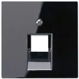 Накладка Jung A569-1PLUASW 1-ой наклонной ТЛФ/комп розетки A 500 черная