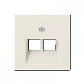 Накладка Jung A569-2BFPLUA 2-ой наклонной ТЛФ/комп розетки AS 500 бежевая