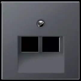 Накладка Jung A569-2BFPLUAANM 2-ой наклонной ТЛФ/комп розетки A 500 антрацит