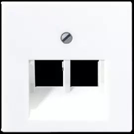 Накладка Jung A569-2BFPLUAWW 2-ой наклонной ТЛФ/комп розетки AS 500 белая