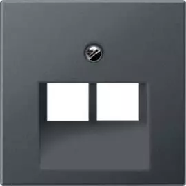 Накладка Jung EP569-2BFPLUAAN 2-ой ТЛФ/комп розетки EcoProfi антрацит