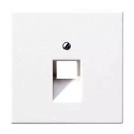 Накладка Jung LS969-1UAWW 1-ой наклонной ТЛФ/комп розетки LS 990 белая
