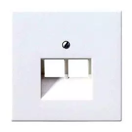 Накладка Jung LS969-2UAWW 2-ой наклонной ТЛФ/комп розетки LS 990 белая