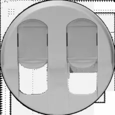 Накладка Legrand 68552 Celiane компьютерной 2-ой розетки (титан)
