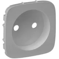 Накладка Legrand 754977 Valena ALLURE, розетки б/з, алюминий