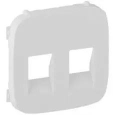 Панель лицевая Legrand 755375 Valena ALLURE - для аудиорозетки с пружинными зажимами двойной, белая