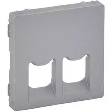 Накладка Legrand 755422 Valena LIFE, розетки ТЛФ/комп. 2-ой, алюминий