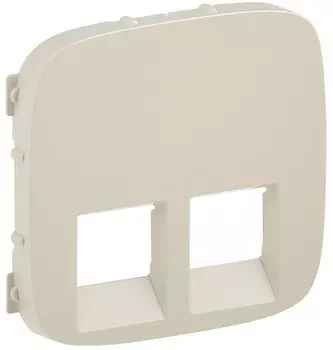 Накладка Legrand 755429 Valena ALLURE, розетки комп. 2-ой/ТЛФ+комп, жемчуг