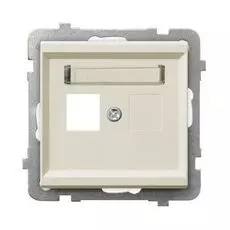 Накладка Ospel GPK-1R/p/27 одинарный, тип Keystone, простой, экрю