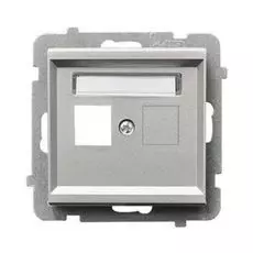 Накладка Ospel GPK-1R/p/38 одинарный, тип Keystone, простой, серебро матовое