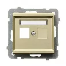 Накладка Ospel GPK-1R/p/39 одинарный, тип Keystone, простой, шампанский золотой