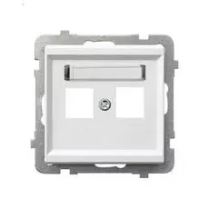 Накладка Ospel GPK-2R/p/00 двойной, тип Keystone, простой, белый