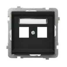 Накладка Ospel GPK-2R/p/33 двойной, тип Keystone, простой, черный металлик
