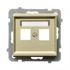Накладка Ospel GPK-2R/p/39 двойной, тип Keystone, простой, шампанский золотой