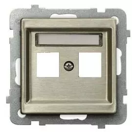 Накладка Ospel GPK-2RM/p/44 двойной, тип Keystone, простой, серебро