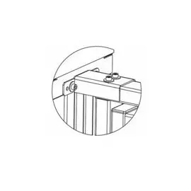 Накладка PERCo PERCo-RF01 0-03 верхняя для стыковки турникета PERCo-RTD-15 с калиткой PERCo-WHD-15 или секцией ограждения PERCo-MB-15