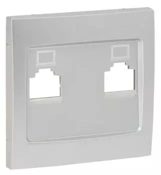 Накладка розетки компьютерной EKF ESK01-L-035-30 Валенсия RJ-45 1-местная сталь
